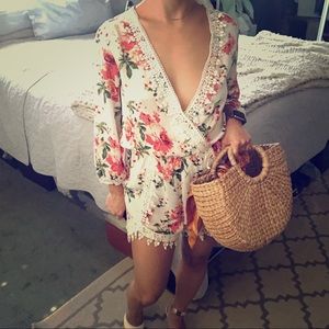 Like new cute summer romper with lace details!